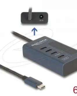 Alternative view of Delock USB Хъб, 4 порта, 10 Gbps, 3 x Data USB-C, 1 x PD 20W