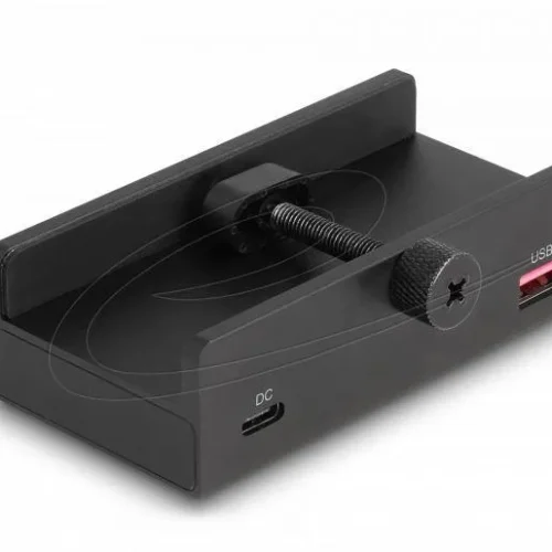 Alternative view of Външен USB Хъб, 3-порта, 5 Gbps, 2 x USB-A, 1 x USB-C, четец на карти с 2 слота