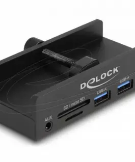 Външен USB Хъб 3-порта 5 Gbps 2 x USB-A 1 x USB-C четец на карти с 2