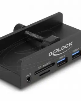 Външен USB Хъб 3-порта 5 Gbps 2 x USB-A 1 x USB-C четец на карти с 2