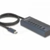 Delock USB Хъб 7 порта 10 Gbps 6 x Data USB-C 1 x PD 20W