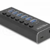 Delock USB Хъб 7 портa 10 Gbps 6 x USB-A 1 x USB-C