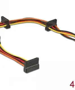 Alternative view of Кабел Delock Power SATA > 4 x SATA 15 Pin, 40cm