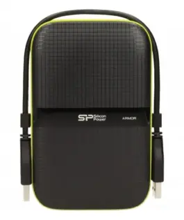 Silicon Power ARMOR A60 2TB USB 3.0 черен-зелен/ARMORударо/прахо и