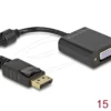 Адаптер Delock DisplayPort 1.2 мъжко към  VGA женско черно