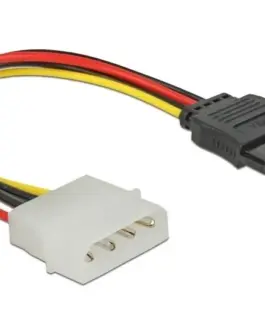 Кабел DeLock Molex 4 pin към SATA 15 pin 12 cm