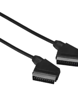 Видео кабел HAMA Скарт мъжко - Скарт мъжко 1.5м Черен