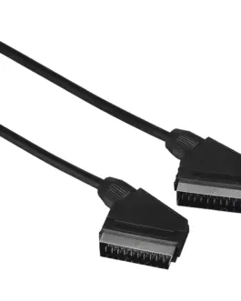 Видео кабел HAMA Скарт мъжко - Скарт мъжко 1.5м Черен