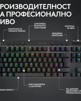 Alternative view of Геймърска механична клавиатура Logitech G Pro X TKL Lightspeed Tactile Switch