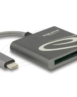 Четец Delock външен Card Reader for CFast 2.0 type I / II USB Type-C