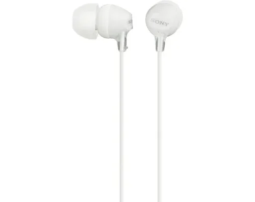 Sony слушалки тапи with mic MDR-EX15AP бял