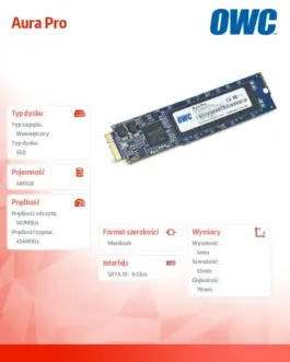 Alternative view of OWC Drive SSD Aura Pro 480GB Macbook Air 2010/2011 285-500MB/s 50-60k IOPS