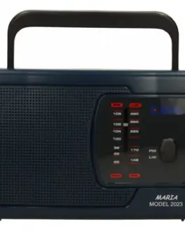 Alternative view of Eltra MARIA radio Navy Blue