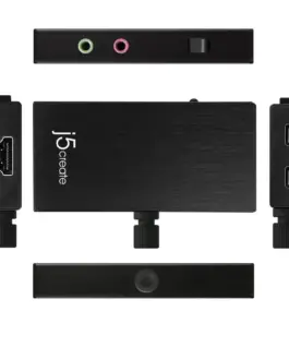 Alternative view of Кепчер адаптер j5 create JVA02, HDMI към USB-C, PD, Черен