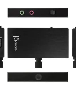 Alternative view of Кепчер адаптер j5 create JVA02, HDMI към USB-C, PD, Черен