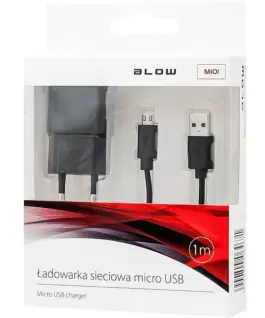 BLOW зарядно USB 2,1A +кабел microUSB