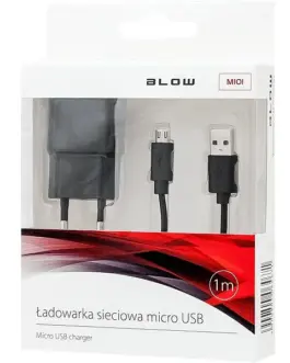BLOW зарядно USB 2,1A +кабел microUSB