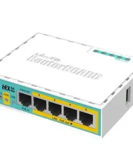 Рутер MiKrotik RB750UPr2 10/100 Mbps PoE 64 MB CPU 650MHz Бял