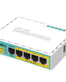 Рутер MiKrotik RB750UPr2 10/100 Mbps PoE 64 MB CPU 650MHz Бял