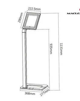Alternative view of Maclean Stand, advertising handle for tablet, floor with locкабел MC-645, 9.7 - 10.1 inch Universal