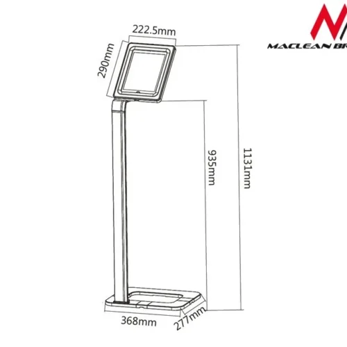 Alternative view of Maclean Stand, advertising handle for tablet, floor with locкабел MC-645, 9.7 - 10.1 inch Universal