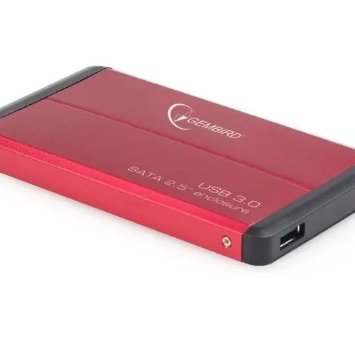 Gembird кутия за външен хард диск 2.5 USB 3.0 червен