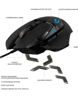Alternative view of Геймърска мишка Logitech G502 HERO Proteus Spectrum RGB