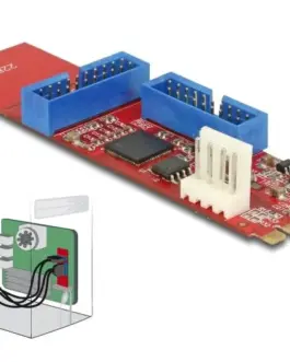Адаптер Delock M.2 Key B+M мъжко към 2 x USB 5 Gbps Pin Header