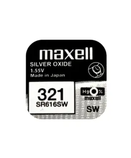 Бутонна батерия сребърна MAXELL SR616 SW /321/  1.55V