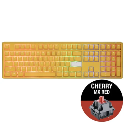 Alternative view of Геймърскa механична клавиатура Ducky One 3 Yellow Full-Size, Cherry MX Red