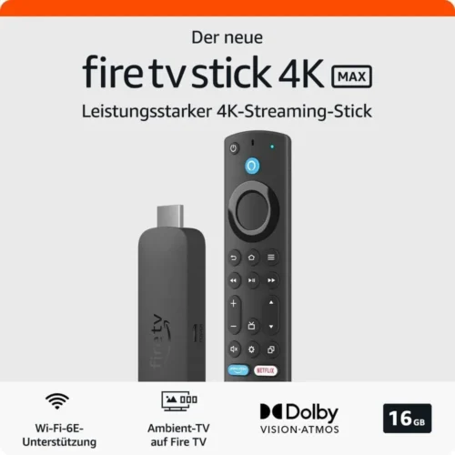 Alternative view of Мултимедиен плеър AMAZON Fire TV Stick Max Gen2, Wi-Fi 6, Alexa, Черен