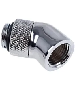 Alternative view of Ъглов адаптер Alphacool Eiszapfen, 45°, G1/4 външна към G1/4 вътрешна резба, Сребрист