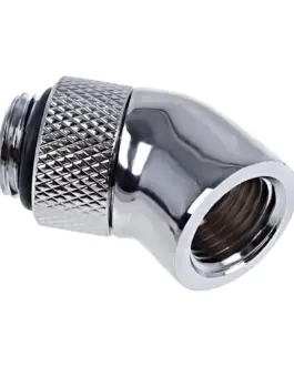 Alternative view of Ъглов адаптер Alphacool Eiszapfen, 45°, G1/4 външна към G1/4 вътрешна резба, Сребрист