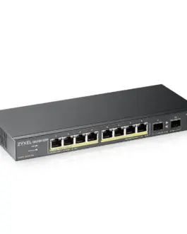 Alternative view of Суич ZYXEL GS1100-10HP, 8-портов, Gigabit, PoE, 2xSFP