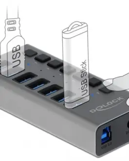 Alternative view of USB-А хъб, 7 порта, DELOCK-63669