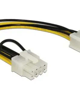 Кабел DeLock PCI Express power 6 pin женско > PCI Express 8 pin 20 cm