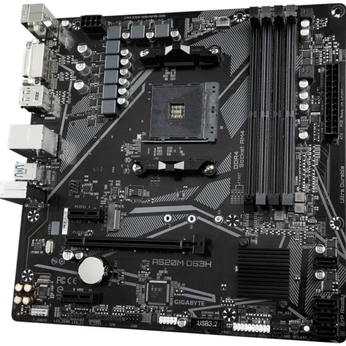 Alternative view of Дънна платка GIGABYTE A520M-DS3H V2, Socket AM4