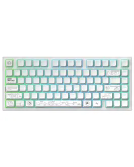 Геймърскa безжична клавиатура Dark Project ALU81A Terra Nova White RGB