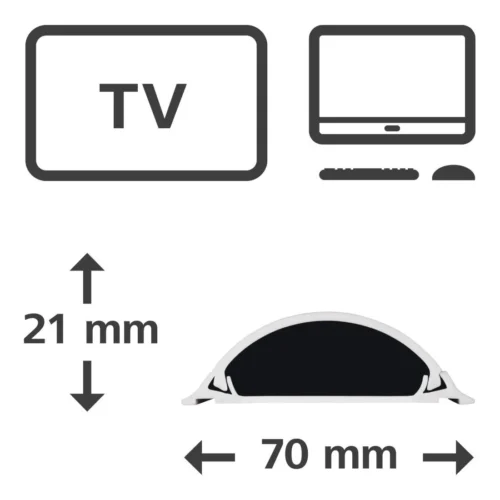 Канал PVC за скриване на кабел-100х7х2