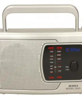 Alternative view of Eltra MARIA radio Silver