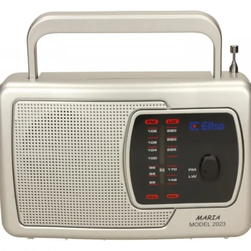 Alternative view of Eltra MARIA radio Silver