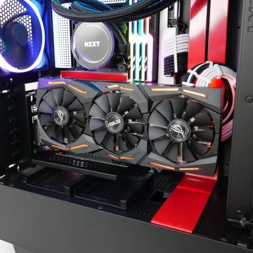 Alternative view of Универсален брекет и кабел за вертикален монтаж за видео карта CableMod PCIe x16, 1x DisplayPor