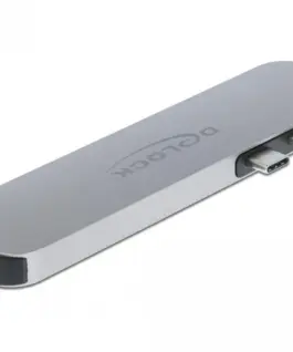 Alternative view of Докинг станция Delock, За MacBook, HDMI 4K, USB-A, USB-C, PD, Сива