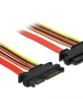 Удължителен кабел SATA III DeLock SATA 6 Gb/s 22 pin мъжко - SATA 22 pin женско (3.3 V + 5 V + 12 V) 20