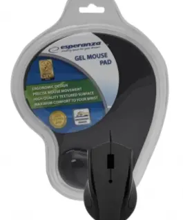 Esperanza Wiчервен optical мишка with gel pad. 1200 DPI three buttons черен