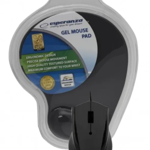 Esperanza Wiчервен optical мишка with gel pad. 1200 DPI three buttons черен