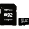Silicon Power памет card microSDXC Elite 64GB CL10/UHS-1 100/80 MB/s Elite + адаптер