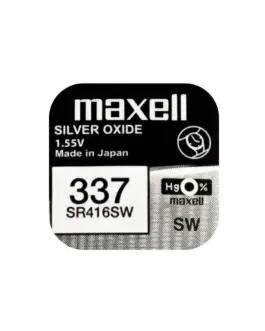 Бутонна батерия сребърна MAXELL SR416 SW 1.55V /337/   1.55V