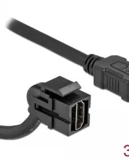 Alternative view of Keystone модул Delock, HDMI женско 110° - HDMI женско, Черен