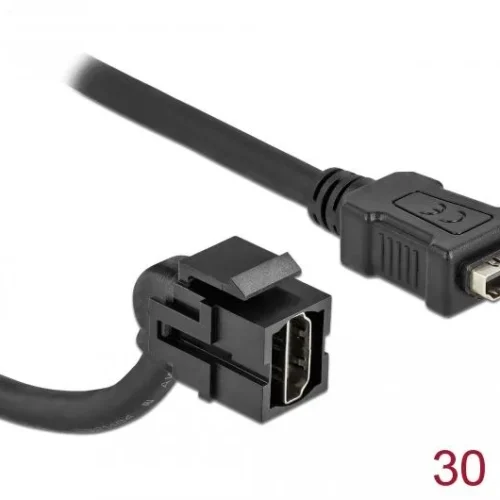 Alternative view of Keystone модул Delock, HDMI женско 110° - HDMI женско, Черен